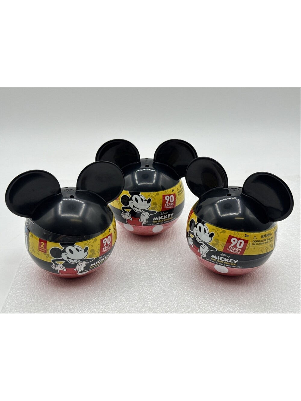 3 - Mickey Mouse True Original Mini Figure Mystery Box 90 Years Sealed JustPlay
